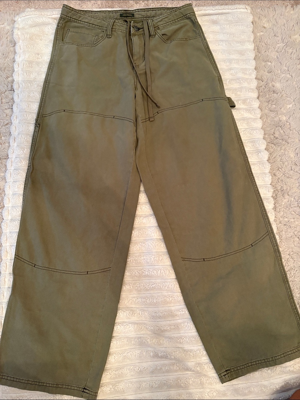 NWOT Wild Fable Olive Wide-Leg Utility Pants Sz 6